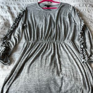 Lane Bryant 14/16 long sleeve gray dress